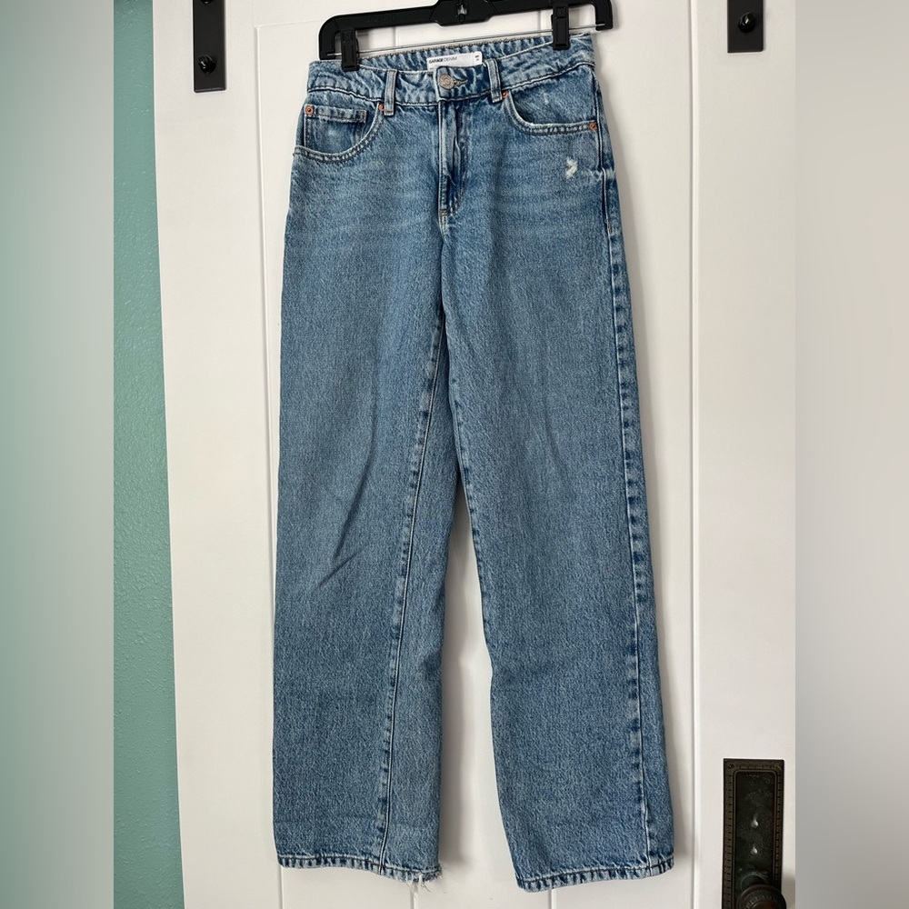 Garage Light Blue Straight Leg Jeans